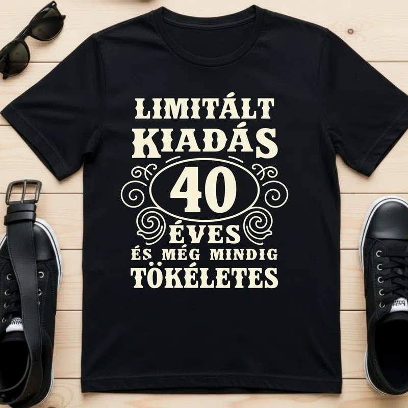 LIMITÁLT KIADÁS 40 ÉVES Humoros Retro Születésnap